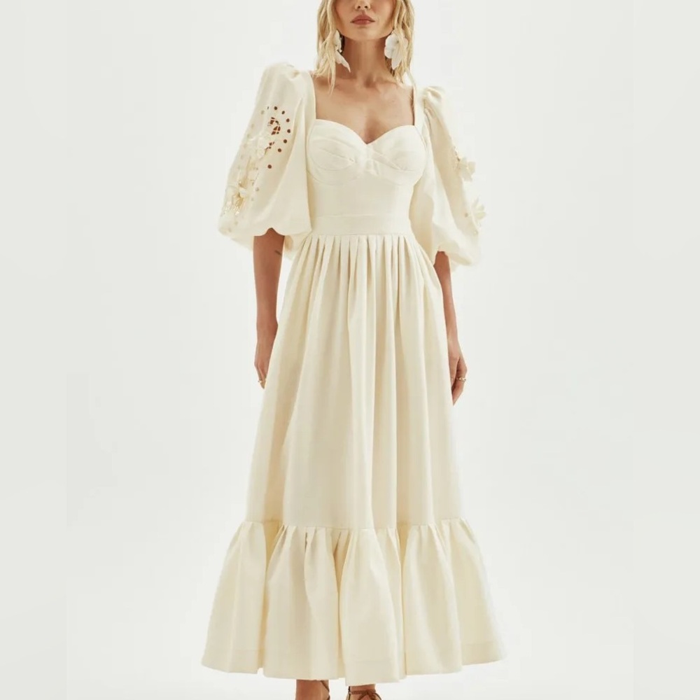 Balloon Sleeve Maxi Dress